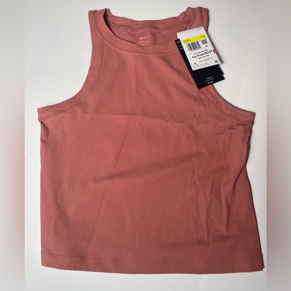 NWT Nike Pink Fitted Crop Tank Top